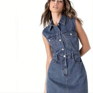 white christmas dresses Loira Denim Corset Dress